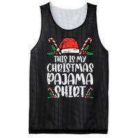 This Is My Christmas Pajama Funny Xmas PJs Mesh Reversible Basketball Jersey Tank