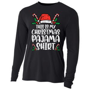 This Is My Christmas Pajama Funny Xmas PJs Cooling Performance Long Sleeve Crew