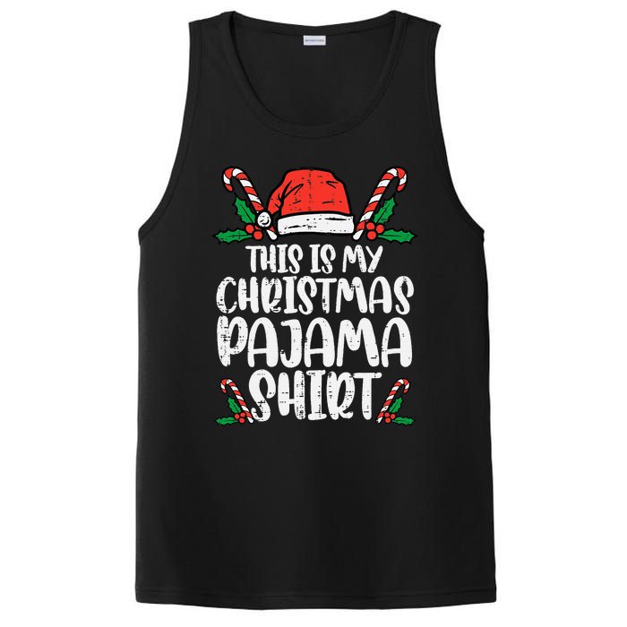 This Is My Christmas Pajama Funny Xmas PJs PosiCharge Competitor Tank