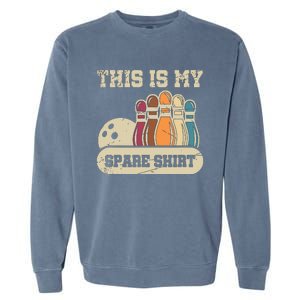 This Is My Spare Shirts Bowling Alley Gutter Pins Bowling Garment-Dyed Sweatshirt