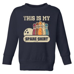 This Is My Spare Shirts Bowling Alley Gutter Pins Bowling Toddler Sweatshirt