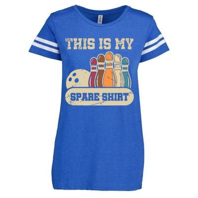 This Is My Spare Shirts Bowling Alley Gutter Pins Bowling Enza Ladies Jersey Football T-Shirt