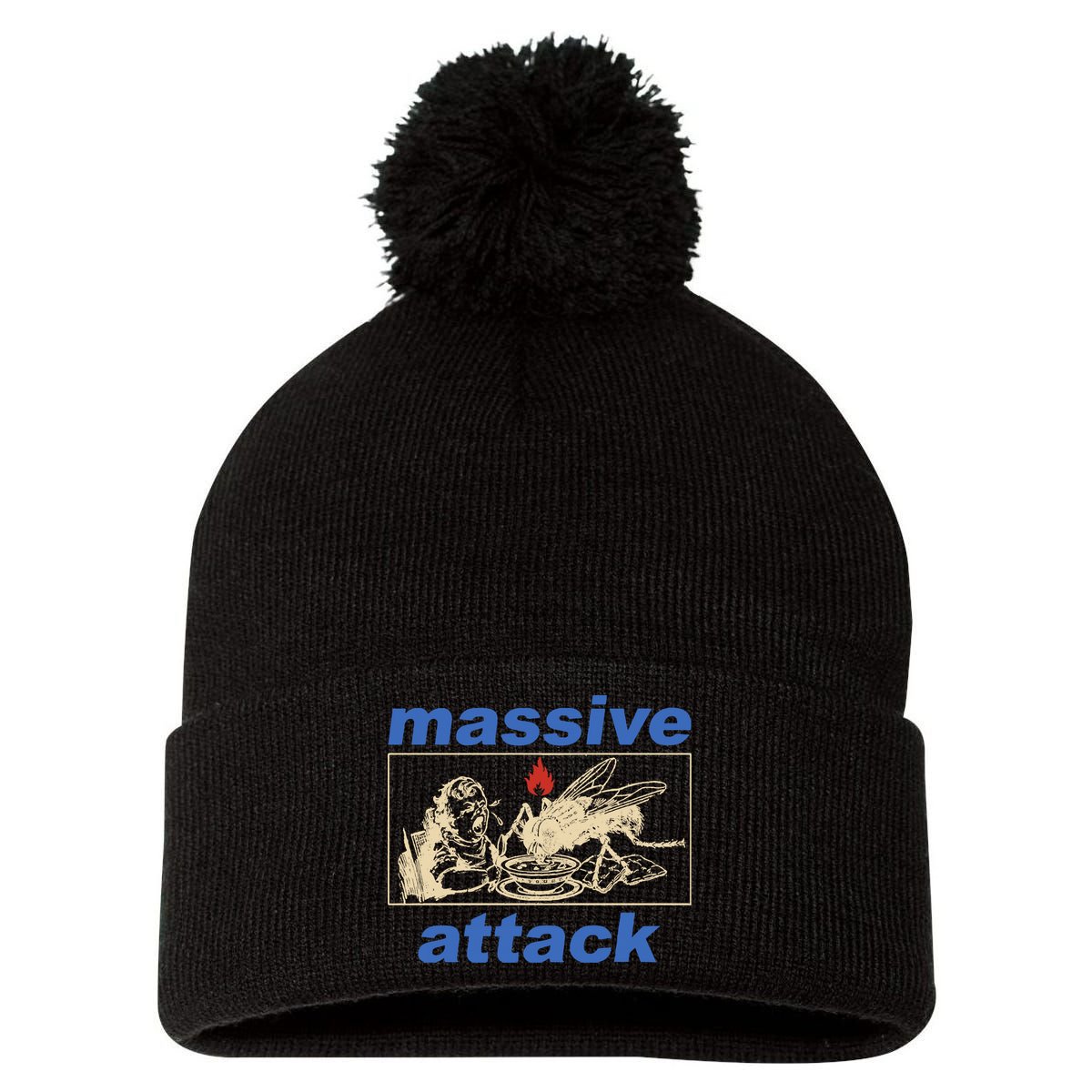 This Is Massive Attack Pom Pom 12in Knit Beanie