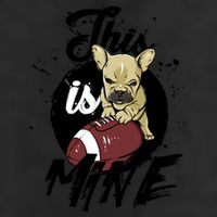 This Is Mine Cute Football Dog 7 Panel Mesh Trucker Snapback Hat