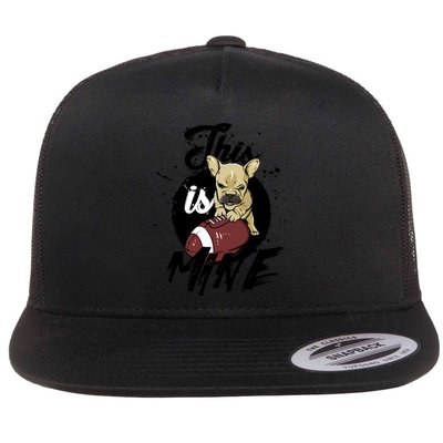 This Is Mine Cute Football Dog Flatbill Hat