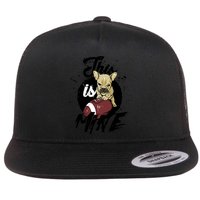 This Is Mine Cute Football Dog Flatbill Hat