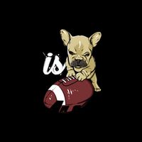 This Is Mine Cute Football Dog Flatbill Hat