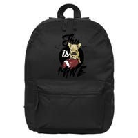 This Is Mine Cute Football Dog 16 in Basic Backpack