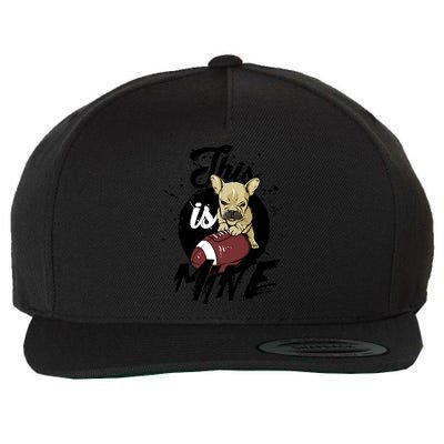 This Is Mine Cute Football Dog Wool Snapback Cap