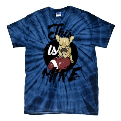 This Is Mine Cute Football Dog Tie-Dye T-Shirt