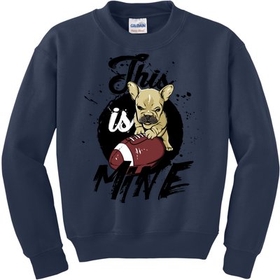 This Is Mine Cute Football Dog Kids Sweatshirt