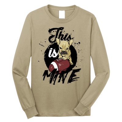 This Is Mine Cute Football Dog Long Sleeve Shirt