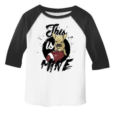 This Is Mine Cute Football Dog Toddler Fine Jersey T-Shirt