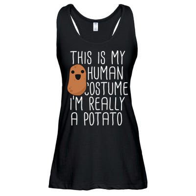This Is My Human Costume Im Really A Potato Yam Ladies Essential Flowy Tank