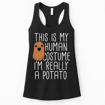 This Is My Human Costume Im Really A Potato Yam Womens Tank Top