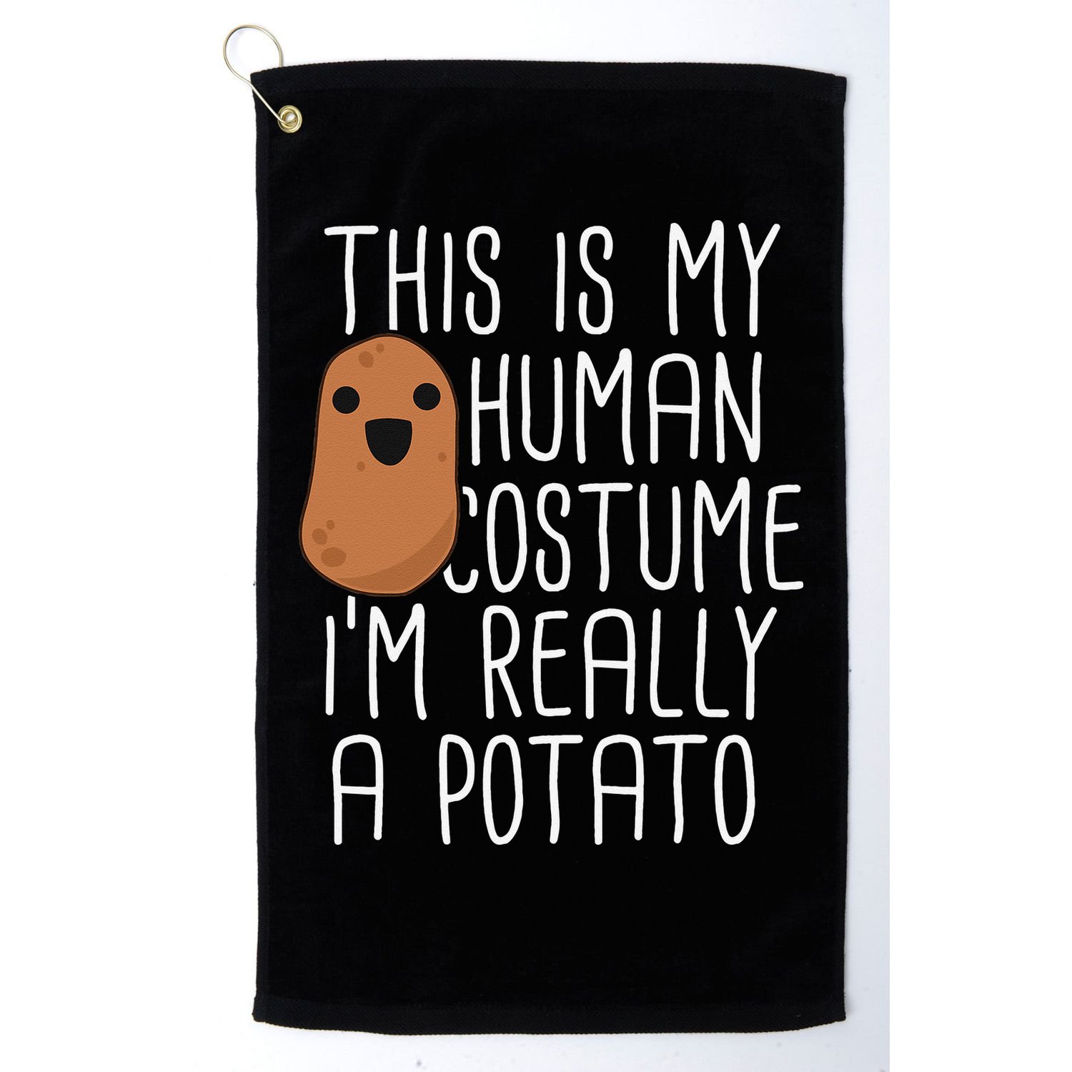 This Is My Human Costume Im Really A Potato Yam Golf Towel