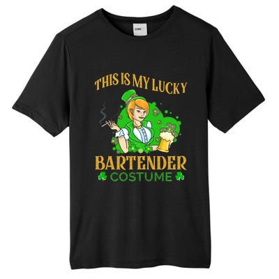 This Is My Lucky Bartender Costume Funny St Patrick Day Gift Tall Fusion ChromaSoft Performance T-Shirt