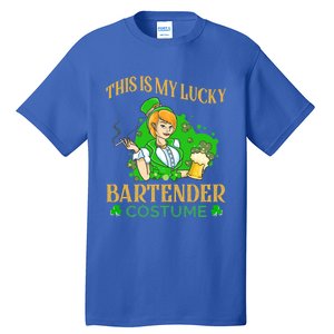 This Is My Lucky Bartender Costume Funny St Patrick Day Gift Tall T-Shirt