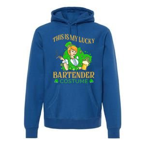 This Is My Lucky Bartender Costume Funny St Patrick Day Gift Premium Hoodie