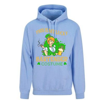 This Is My Lucky Bartender Costume Funny St Patrick Day Gift Unisex Surf Hoodie