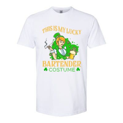 This Is My Lucky Bartender Costume Funny St Patrick Day Gift Softstyle CVC T-Shirt