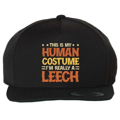This Is My Human Costume IM Really A Leech Wool Snapback Cap