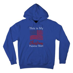 This Is My Christmas Pajama Usa American Flag Patriotic Gift Hoodie