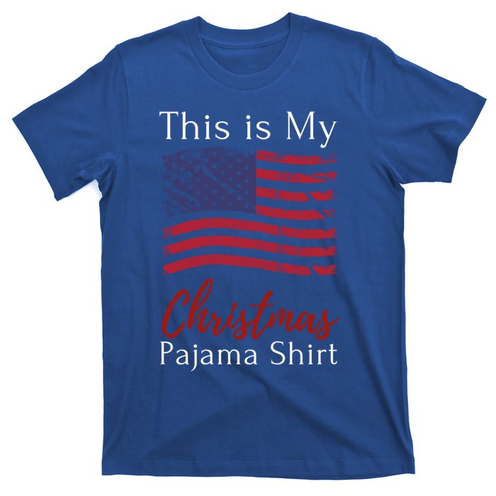 This Is My Christmas Pajama Usa American Flag Patriotic Gift T-Shirt