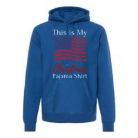 This Is My Christmas Pajama Usa American Flag Patriotic Gift Premium Hoodie