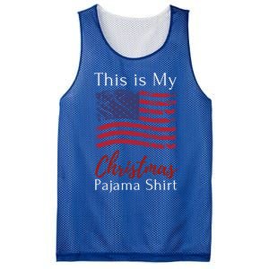 This Is My Christmas Pajama Usa American Flag Patriotic Gift Mesh Reversible Basketball Jersey Tank