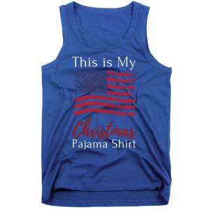 This Is My Christmas Pajama Usa American Flag Patriotic Gift Tank Top