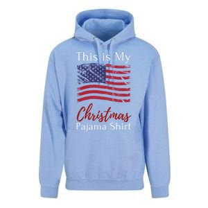 This Is My Christmas Pajama Usa American Flag Patriotic Gift Unisex Surf Hoodie