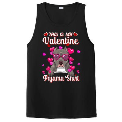 This Is My Valentine Pajama Gift Pitbull Lovers Cute Gift PosiCharge Competitor Tank