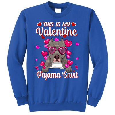 This Is My Valentine Pajama Gift Pitbull Lovers Cute Gift Sweatshirt