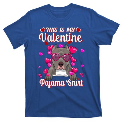 This Is My Valentine Pajama Gift Pitbull Lovers Cute Gift T-Shirt