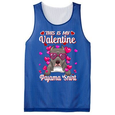 This Is My Valentine Pajama Gift Pitbull Lovers Cute Gift Mesh Reversible Basketball Jersey Tank