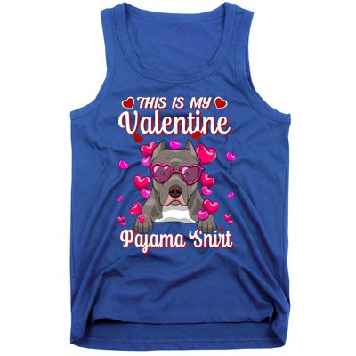 This Is My Valentine Pajama Gift Pitbull Lovers Cute Gift Tank Top