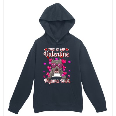 This Is My Valentine Pajama Gift Pitbull Lovers Cute Gift Urban Pullover Hoodie