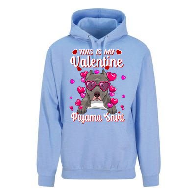 This Is My Valentine Pajama Gift Pitbull Lovers Cute Gift Unisex Surf Hoodie