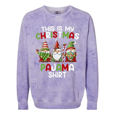 This Is My Christmas Pajama Gnomies Gnome Xmas Holiday Colorblast Crewneck Sweatshirt