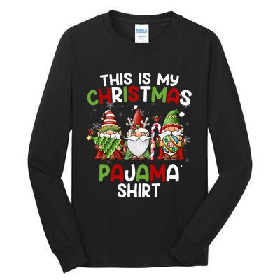 This Is My Christmas Pajama Gnomies Gnome Xmas Holiday Tall Long Sleeve T-Shirt