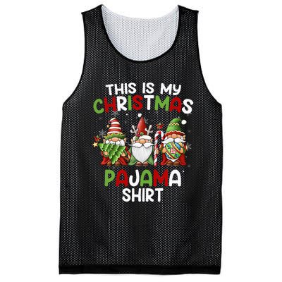 This Is My Christmas Pajama Gnomies Gnome Xmas Holiday Mesh Reversible Basketball Jersey Tank