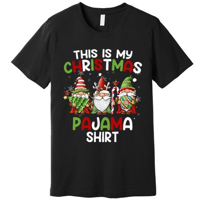 This Is My Christmas Pajama Gnomies Gnome Xmas Holiday Premium T-Shirt