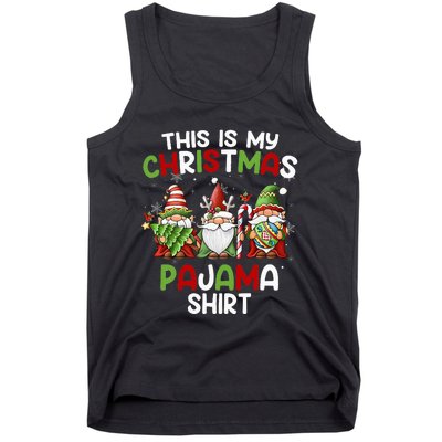 This Is My Christmas Pajama Gnomies Gnome Xmas Holiday Tank Top