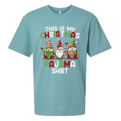 This Is My Christmas Pajama Gnomies Gnome Xmas Holiday Sueded Cloud Jersey T-Shirt