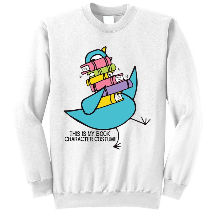 This Is My Book Character Costume Funny Pigeon Reading Trending Design Sweatshirt