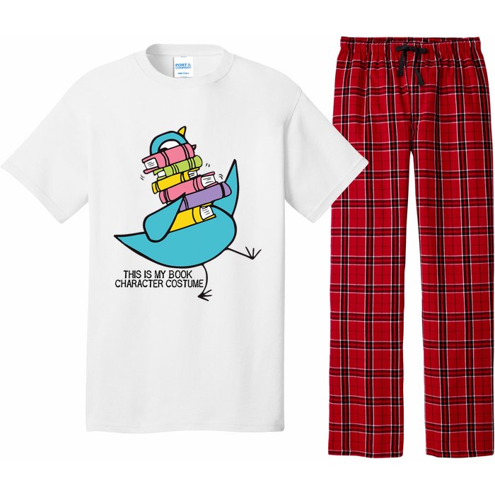 This Is My Book Character Costume Funny Pigeon Reading Trending Design Pajama Set