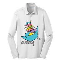 This Is My Book Character Costume Funny Pigeon Reading Trending Design Silk Touch Performance Long Sleeve Polo