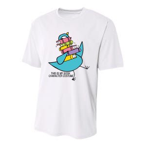 This Is My Book Character Costume Funny Pigeon Reading Trending Design Youth Performance Sprint T-Shirt