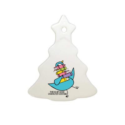 This Is My Book Character Costume Funny Pigeon Reading Trending Design Ceramic Tree Ornament